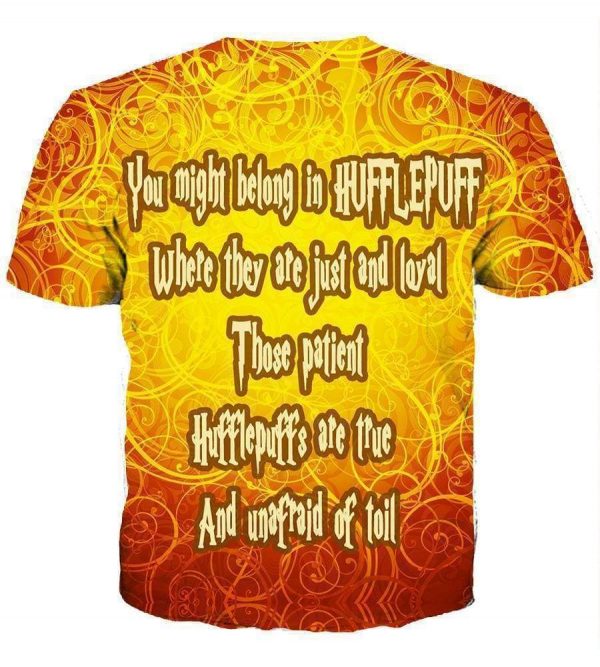 Harry Potter  College Logo Hoodies - Pullover Yellow Hufflepuff Hoodie