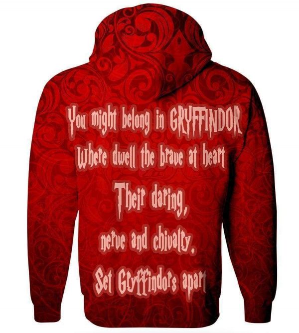 Harry Potter Gryffindor Hoodies - Pullover Red Hoodie