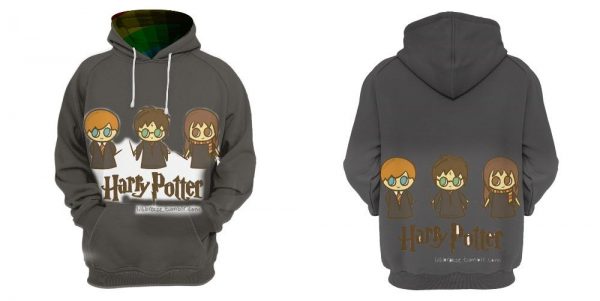 Harry Potter Hoodie——Brown Unisex 3D Print Cartoon Figure Hoodie