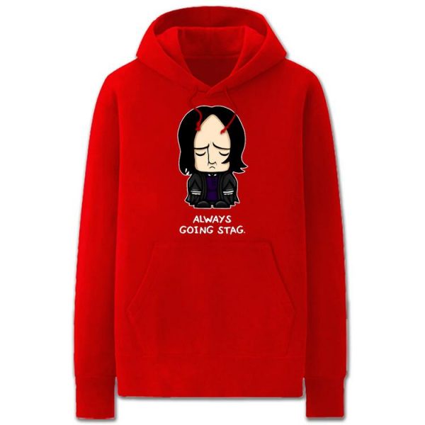 Harry Potter Hoodies - Solid Color Harry Potter Snape Cartoon Style Cute Fleece Hoodie