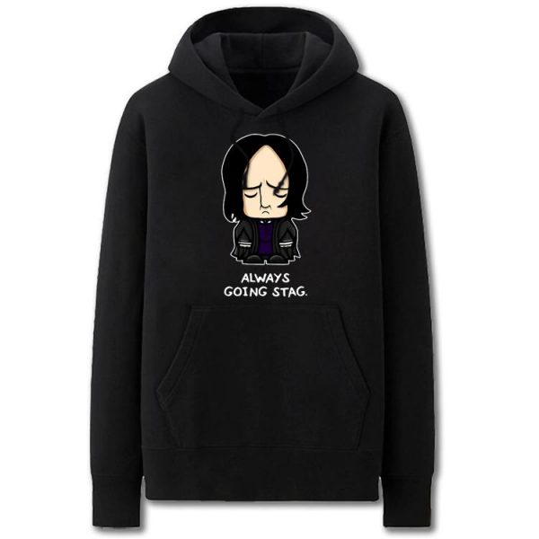 Harry Potter Hoodies - Solid Color Harry Potter Snape Cartoon Style Cute Fleece Hoodie