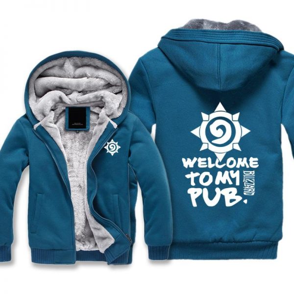 Hearthstone Jackets - Solid Color Hearthstone PUB White Logo Super Cool Fleece Jacket