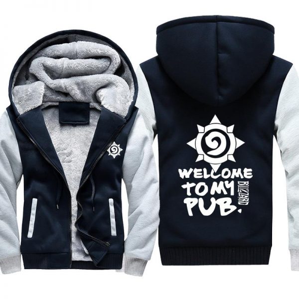 Hearthstone Jackets - Solid Color Hearthstone PUB White Logo Super Cool Fleece Jacket