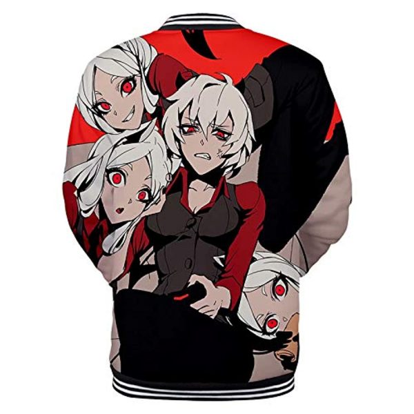 Helltaker Baseball Jacket  - Unisex 3D Button Up Coat