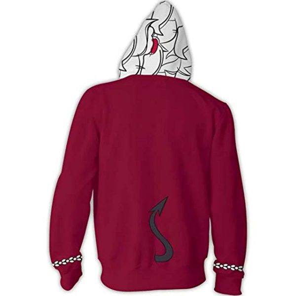 Helltaker Hoodies - Beelzebub Unisex 3D Zip Up Hooded Jacket