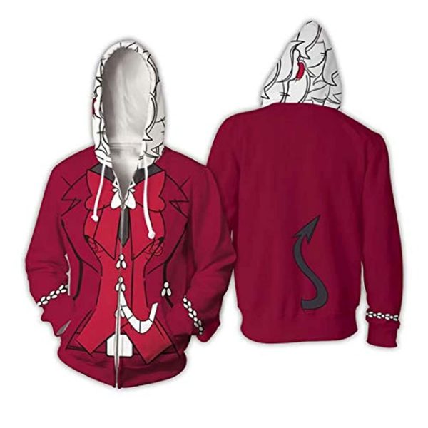 Helltaker Hoodies - Beelzebub Unisex 3D Zip Up Hooded Jacket