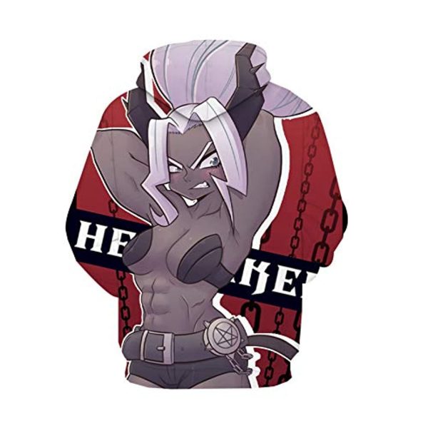 Helltaker Hoodies -Judgement Unisex 3D Pullover Hooded Sweatshirt