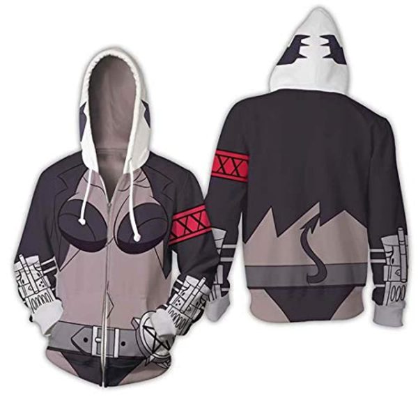 Helltaker Hoodies - Judgement Unisex 3D Zip Up Hooded Jacket