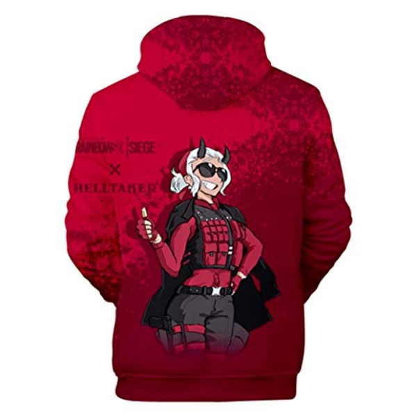 Helltaker Hoodies -Justice Unisex 3D Pullover Hooded Sweatshirt