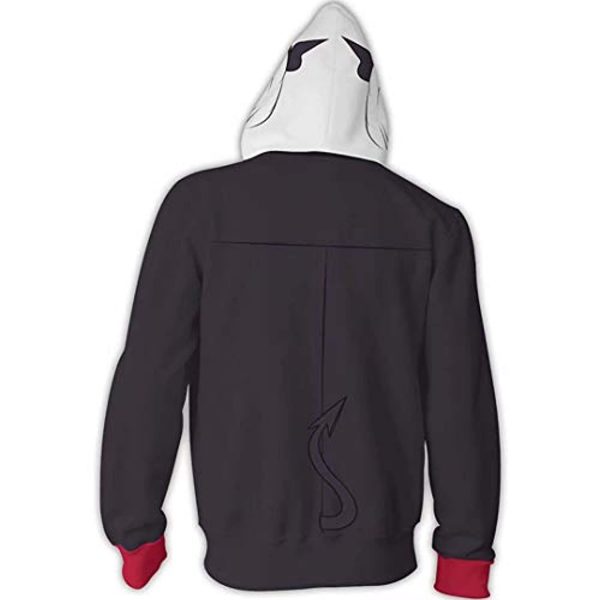 Helltaker Hoodies - Lucifer Unisex 3D Zip Up Hooded Jacket