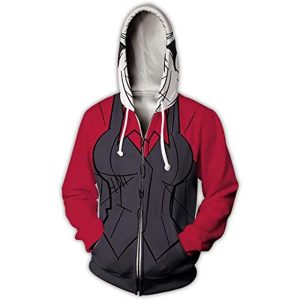 Helltaker Hoodies - Malina Unisex 3D Zip Up Hooded Jacket