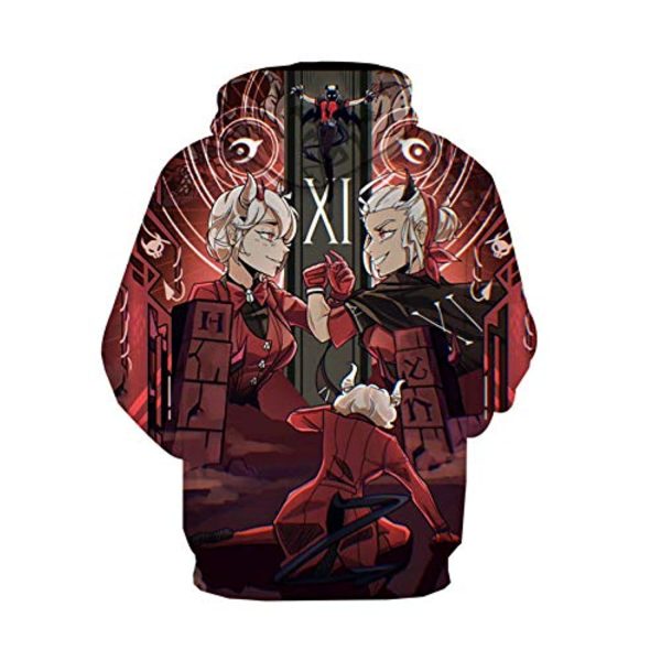 Helltaker Hoodies -Unisex 3D Pullover Hooded Sweatshirt