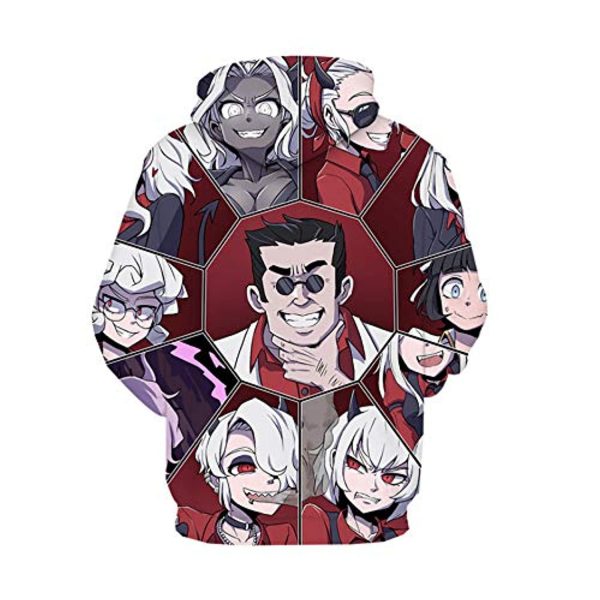 Helltaker Hoodies -Unisex 3D Pullover Hooded Sweatshirt