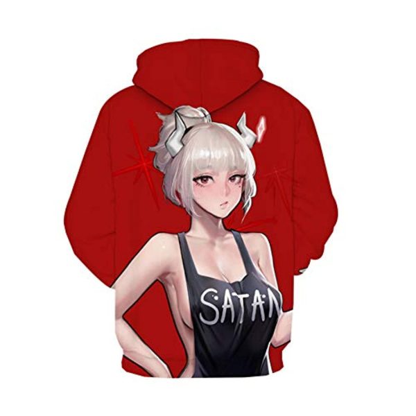 Helltaker Hoodies -Unisex 3D Pullover Hooded Sweatshirt