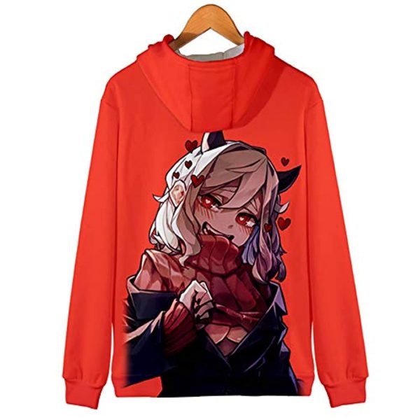 Helltaker Hoodies - Unisex 3D Zip Up Hooded Jacket