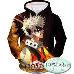 Hero Academia Hoodies - Bakugo Katsuki Explosive Quirk Zip Up Hoodie