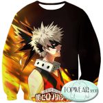 Hero Academia Hoodies - Bakugo Katsuki Explosive Quirk Zip Up Hoodie