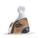 Hi There Dog Hooded Blanket - Cut Dog White Blanket