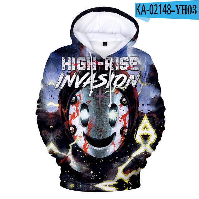 High-Rise Invasion Sweatshirt - 3D Printed School Hoodies