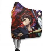 Highschool of the Dead Flannel Blanket - Throw Warm Fleece Hooded Blanket