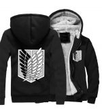 Hip Hop Jackets - Solid Color Hip Hop Series Hip Hop Black and White Sign Fleece Jacket