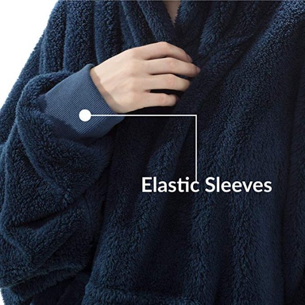 His-and-Hers Sleeves-Cute Thick Flannel Plush Wearable Blanket