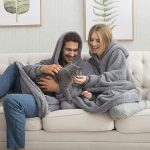 His-and-Hers Sleeves-Cute Thick Flannel Plush Wearable Blanket