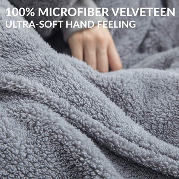 His-and-Hers Sleeves-Cute Thick Flannel Plush Wearable Blanket