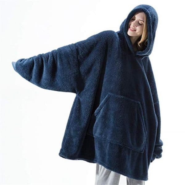 His-and-Hers Sleeves-Cute Thick Flannel Plush Wearable Blanket