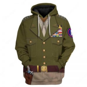 Historical Personage George Smith Patton 3D Printed Cosplay Hoodie