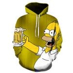 Homer Simpson and His Son 3D Printed Hoodies Sweatshirts