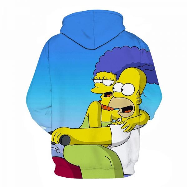 Homer Simpson and His Son 3D Printed Hoodies Sweatshirts