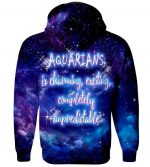 Horoscope Aquarius Hoodies - Pullover Black Hoodie