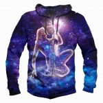 Horoscope Aquarius Hoodies - Pullover Black Hoodie