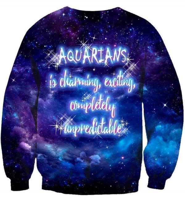 Horoscope Aquarius Hoodies - Pullover Black Hoodie