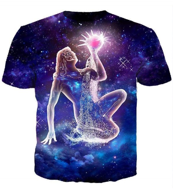Horoscope Aquarius Hoodies - Pullover Black Hoodie