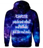 Horoscope Cancer Hoodies - Pullover Black Hoodie
