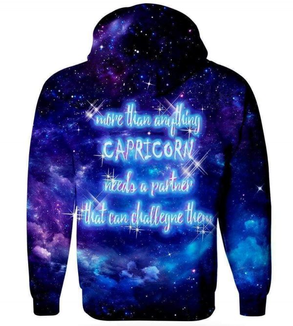 Horoscope Capricorn Hoodies - Pullover Black Hoodie