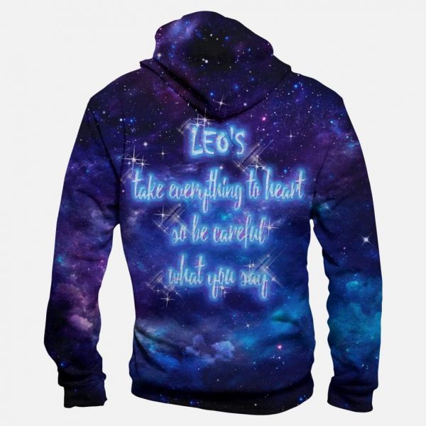 Horoscope Leo Hoodies - Pullover Black Hoodie