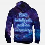 Horoscope Pisces Hoodies - Pullover Black Hoodie