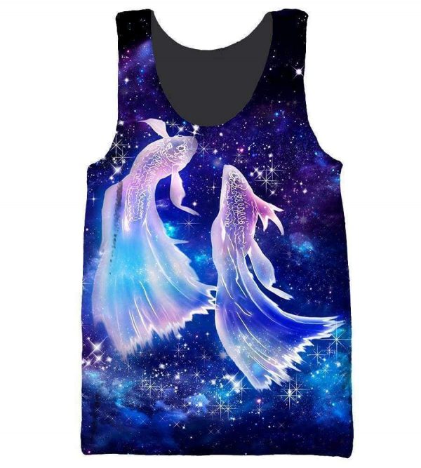 Horoscope Pisces Hoodies - Pullover Black Hoodie