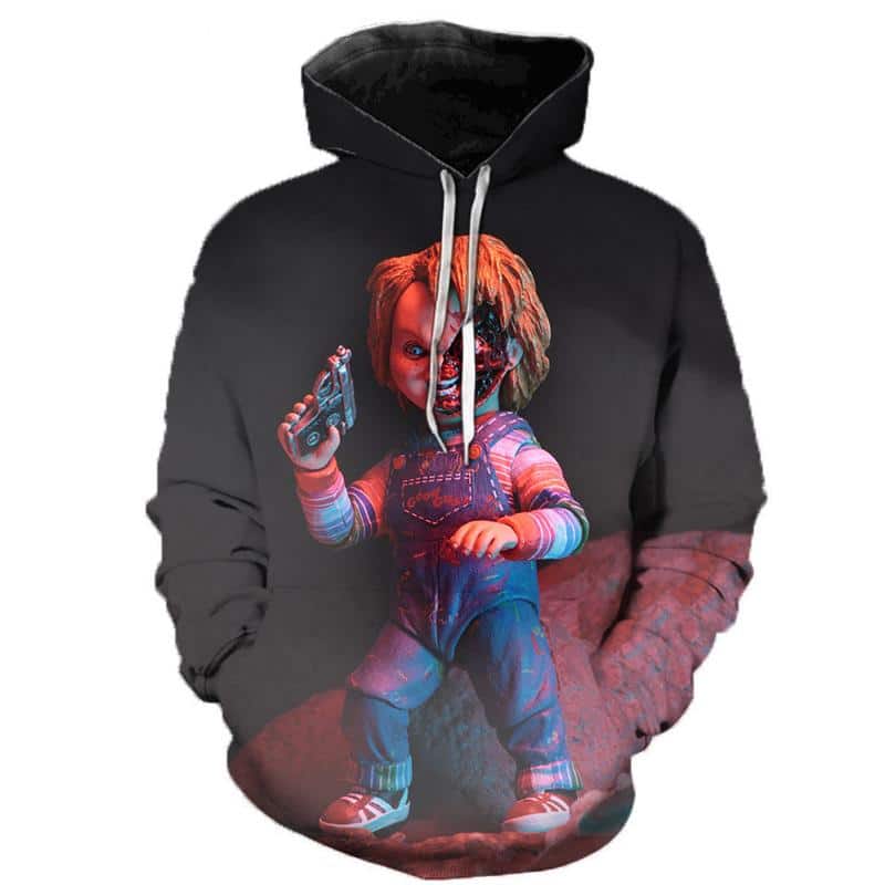 Horror Movie 3D Printed Chucky Hoodies - Fashion Hooded Outerwear