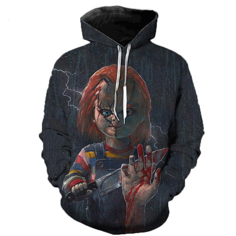 Horror Movie Chucky 3D Hoodies - Fashion Hooded Outerwear