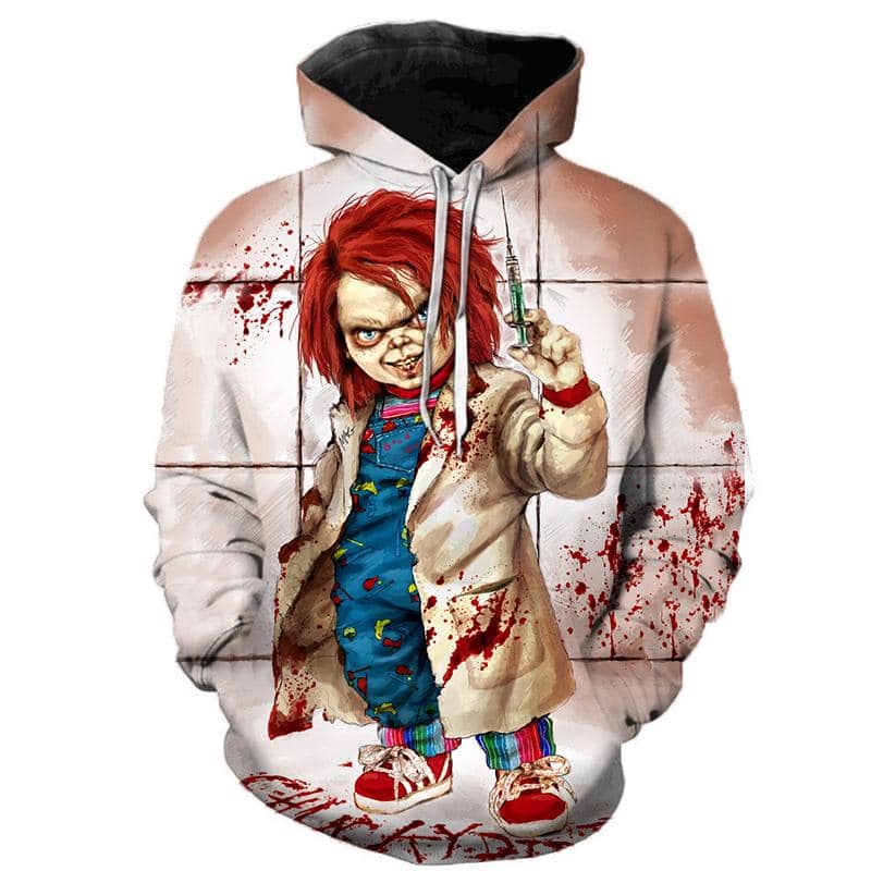 Horror Movie Chucky Hoodies - Fashion 3D Printed Hooded Outerwear