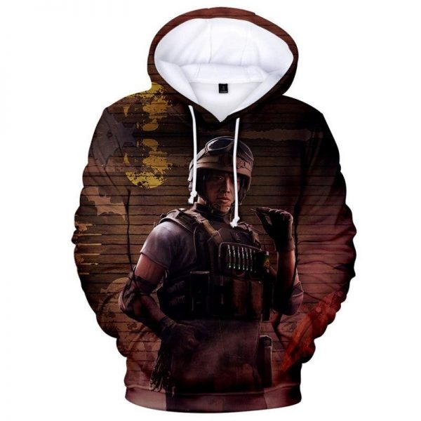 Hot Game Rainbow Six Siege 3D Printing Hooded Sweatshirt Hip Hop Pullover Hoodie