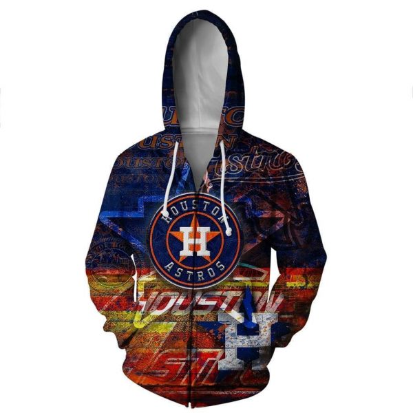 Houston Astros Hoodies - Pullover Black Hoodie