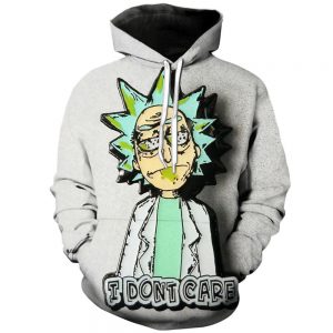 I don't care | Rick and Morty 3D Printed Unisex Hoodies