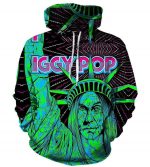 Iggy Pop Hoodies - Pullover Green Hoodie