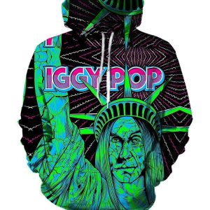 Iggy Pop Hoodies - Pullover Green Hoodie