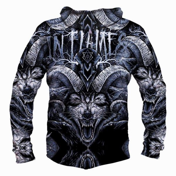 In Flames Hoodies - Pullover Black Hoodie